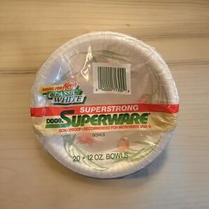1993  Vintage/New DIXIE Super Strong Paper Plates Sealed 12 Oz 20 Ct. New